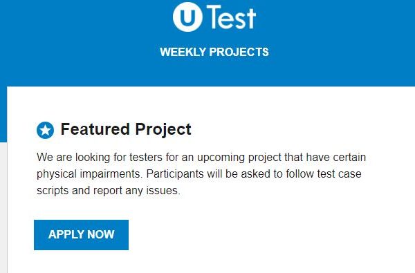uTest featured project